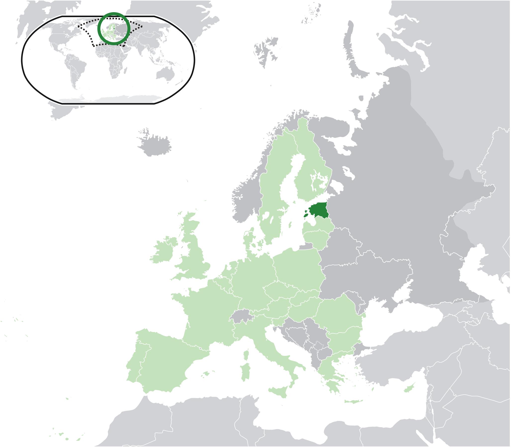 Viron kartta-eurooppa - Viro on euroopan kartta (Pohjois-Eurooppa - Eurooppa )